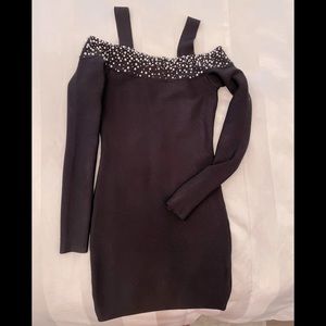 Marciano LA black dress w pearls, NWOT, XS